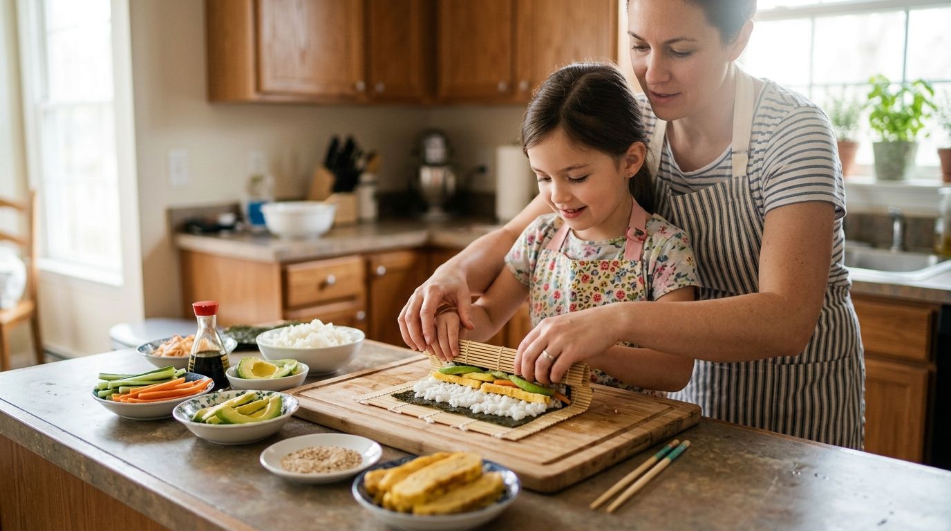 Domowe warsztaty, czyli jak zachęcić dziecko do jedzenia sushi